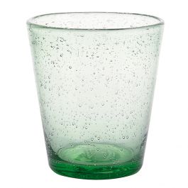Bicchiere acqua verde scuro 330 ml in pasta di vetro soffiat