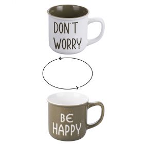 Set 2 Mug 320 ml, Be Positive