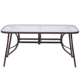 Tavolo quadrato in resina 80x80 marrone da esterno con 4 sedie - Fiore