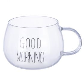 Tazza da tè 400 ml in vetro borosilicato, Good Morning