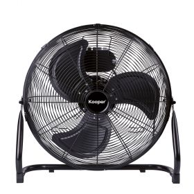 Ventilatore alta velocità Ø 35 cm con 3 pale 70W, nero, Kooper