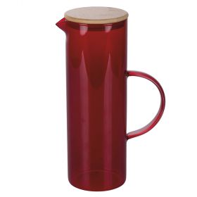 Caraffa 1,6 L in vetro borosilicato, coperchio in bambù, Sibilla