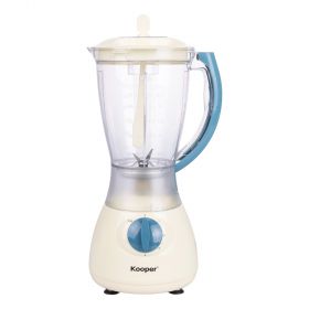 Frullatore elettrico 1,8 L, 4 velocità, funzione Pulse, 350W, avorio e azzurro, Kooper