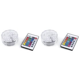 Set 2 faretti waterproof, con telecomando, 10 led