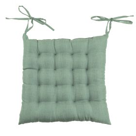 Cuscino sedia con laccetti 40x40 cm, verde salvia, Sibilla