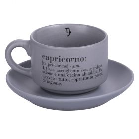 Tazzina caffè con piattino 90 ml, Victionary Capricorno