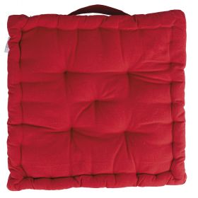 Cuscino materasso per sedia 40x40x8 cm, rosso, Sibilla