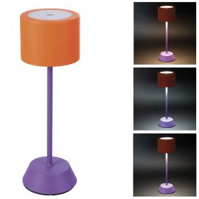 Lampada da tavolo touch ricaricabile, arancione e viola, Color Shock