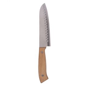 Coltello Santoku in acciaio inox e legno di faggio, SìChef