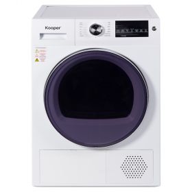 Asciugatrice 9 Kg, a pompa di calore, 15 programmi, bianco, Kooper