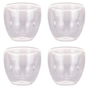 Set 4 tazzine caffè 90 ml in borosilicato, Glass Expresso