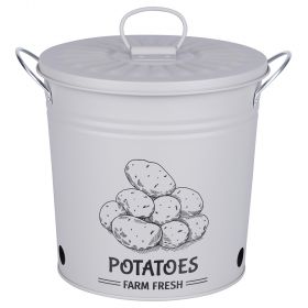 Secchiello porta patate con coperchio, grigio, Idee