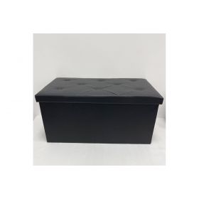 Panca contenitore multiuso 78x38x38 cm nero