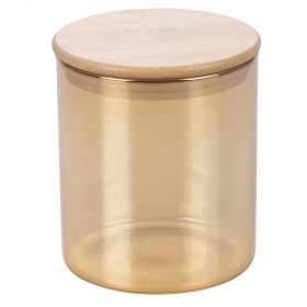 Barattolo ambra 750 ml in vetro borosilicato, coperchio in bambù