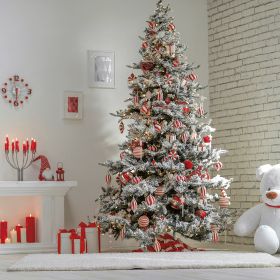 Albero di Natale innevato 1300 rami h. 240 cm, New Sestriere Santa's House