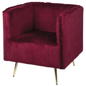 Poltrona vintage 73x75x82 cm, bordeaux, Sibilla