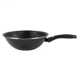 Wok 28 cm in acciaio smaltato vetrificato, rivestimento interno antiaderente, Vitrinor