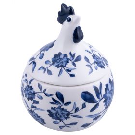 Scatola con coperchio in ceramica, design gallina, Easter