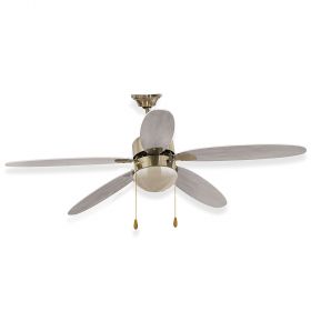 Ventilatore/lampadario a soffitto 5 pale Ø 130 cm 60 W, Windy