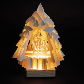 Lampada led natività in carta 16x9,5x20 cm