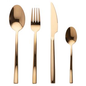 Set 24 posate acciaio inox, oro lucido, Essence