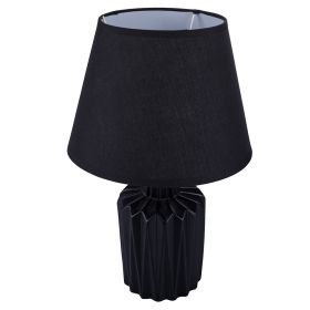 Lampada da tavolo nera in ceramica h. 39 cm