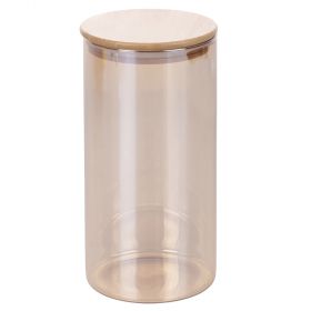 Barattolo ambra 1,5 L in vetro borosilicato, coperchio in bambù