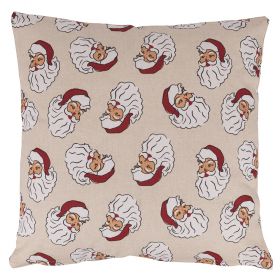 Cuscino arredo sfoderabile, decoro Babbo Natale, 40x40, Xmas