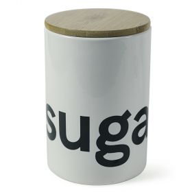 Barattolo zucchero 650 ml in ceramica, Bamboo