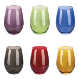 Set 6 bicchieri acqua 600 ml, Luce Color Sibilla