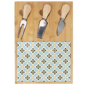 Set tagliere e 3 coltelli da formaggio 21,5x30,5 cm, Valladolid