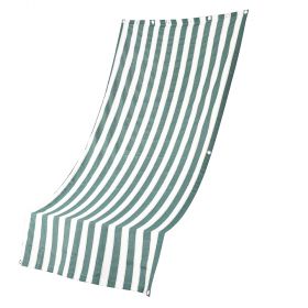 Tenda ombreggiante a caduta waterproof, 145x250 cm, righe verdi e bianche, Esté
