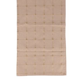 Runner beige 40x175 cm, filo metallizzato dorato, XMas