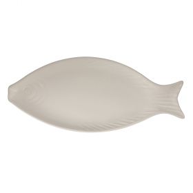 Piatto ovale da portata in ceramica 31x12,5 cm, bianco, Kos