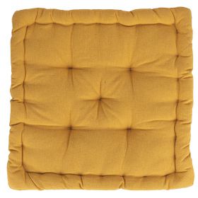 Cuscino materasso per sedia 40x40x8 cm, giallo ocra, Sibilla