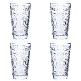 Set 4 bicchieri bibita in vetro