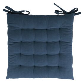 Cuscino sedia con lacci 40x40 cm, blu, Sibilla