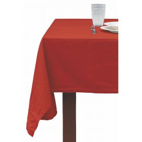 Tovaglia rossa in misto lino, 12 posti tavola