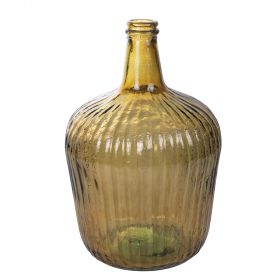Vaso arredo ambra in vetro riciclato h. 39 cm, Spanish Sibilla
