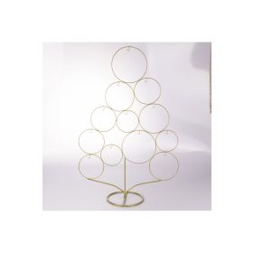 Albero di Natale in ferro h. 82 cm, 18 ganci, oro, XMas