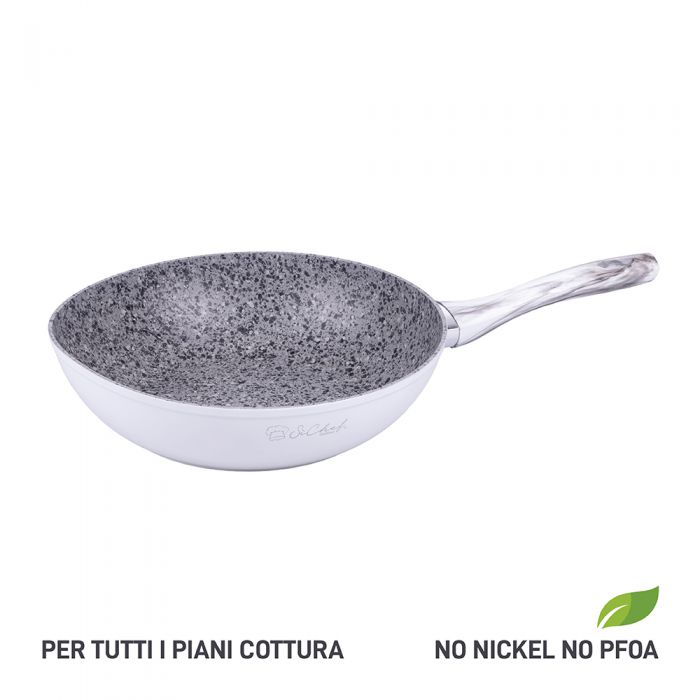 Wok saltapasta Ø 28 cm antiaderente induzione in allumi